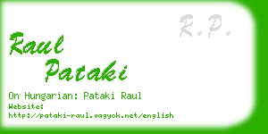 raul pataki business card